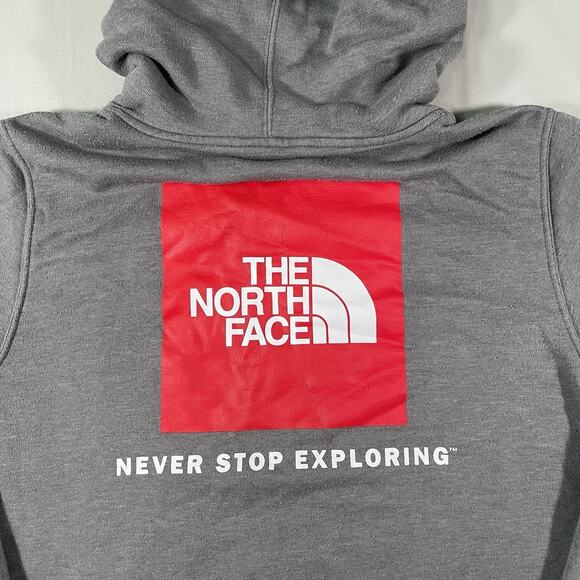 VTG The North Face Red Box NSE Gray Pullover Hoodie Mens Size Medium - Picture 7 of 7